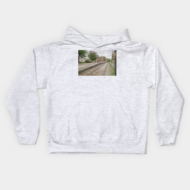 Hadlow Road 1950's railway station, Wirral, England Kids Hoodie by millroadgirl